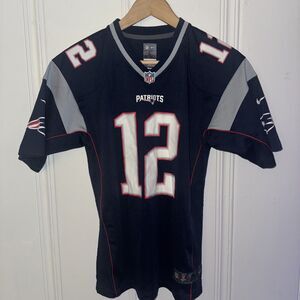 New England Patriots Jersey Youth Large 14/16 NFL On Field Tom Brady #12 Nike